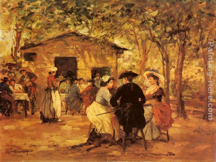 Raffaelo Sorbi An Oudoor Cafe